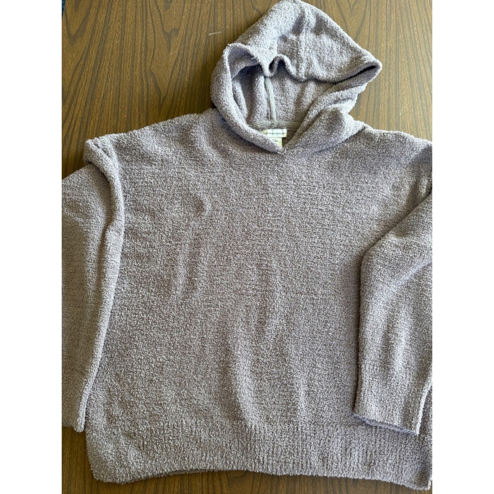 Cupcakes and Cashmere Womens Mauve Boucle Knit Hoodie Sweater Size Medium Cozy